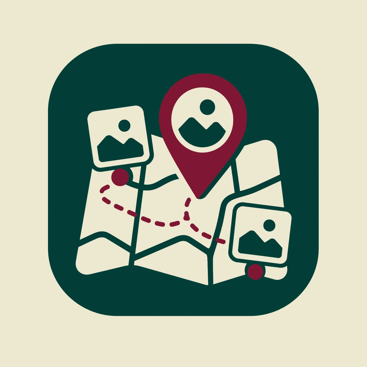 Photo Map showing photos by place